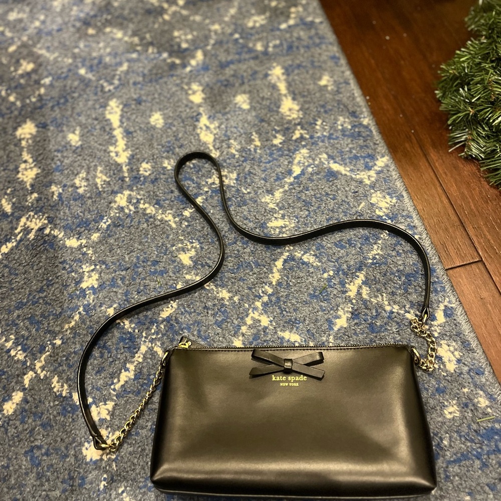 Kate Spade Cross Body Purse Sawyer Street Declan Black Leather Handbag